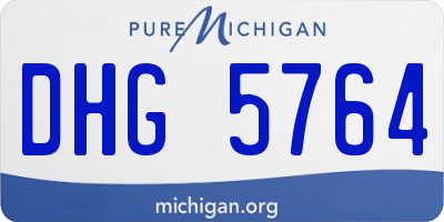 MI license plate DHG5764