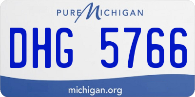 MI license plate DHG5766