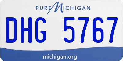 MI license plate DHG5767