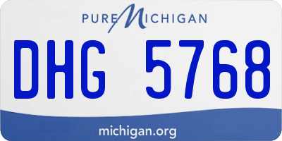MI license plate DHG5768