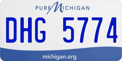 MI license plate DHG5774