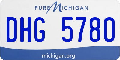 MI license plate DHG5780