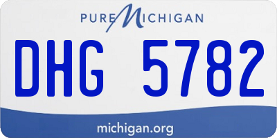 MI license plate DHG5782