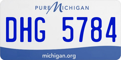 MI license plate DHG5784