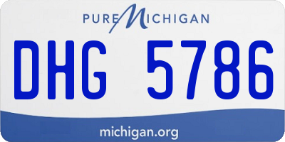 MI license plate DHG5786
