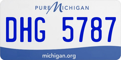 MI license plate DHG5787