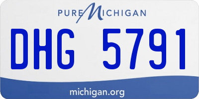 MI license plate DHG5791