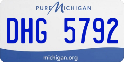 MI license plate DHG5792