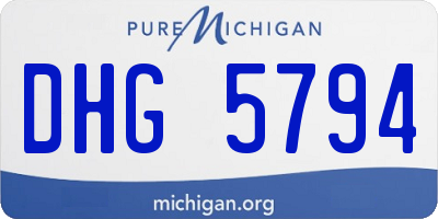 MI license plate DHG5794