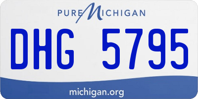 MI license plate DHG5795
