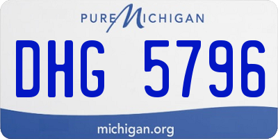 MI license plate DHG5796