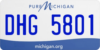 MI license plate DHG5801