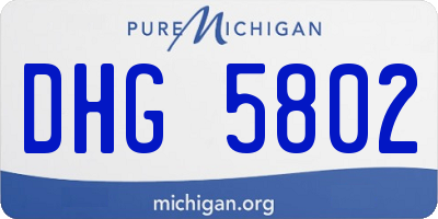 MI license plate DHG5802