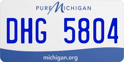 MI license plate DHG5804