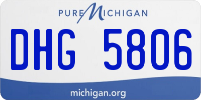 MI license plate DHG5806