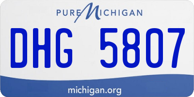 MI license plate DHG5807
