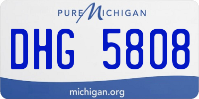 MI license plate DHG5808