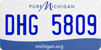 MI license plate DHG5809