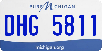 MI license plate DHG5811