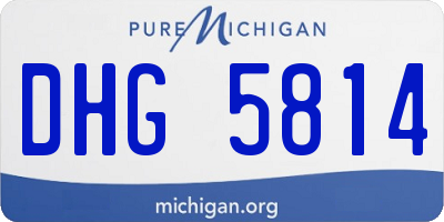 MI license plate DHG5814