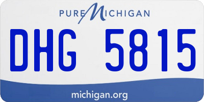 MI license plate DHG5815