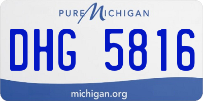 MI license plate DHG5816