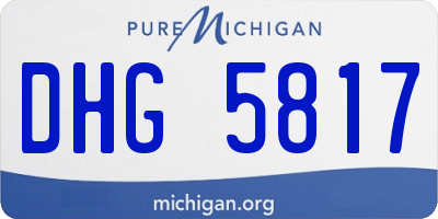 MI license plate DHG5817