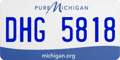 MI license plate DHG5818
