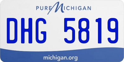 MI license plate DHG5819