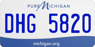 MI license plate DHG5820