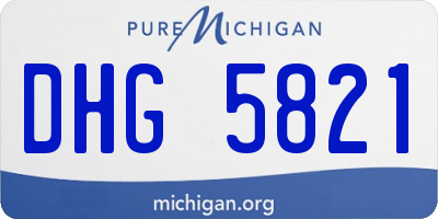 MI license plate DHG5821