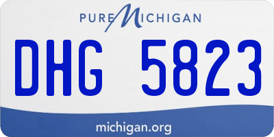 MI license plate DHG5823