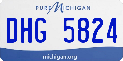 MI license plate DHG5824