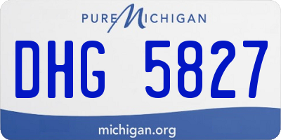 MI license plate DHG5827