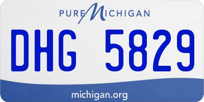 MI license plate DHG5829