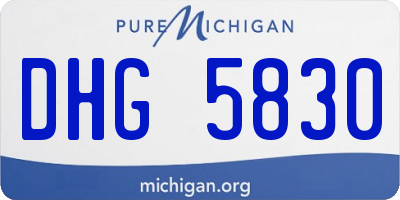 MI license plate DHG5830