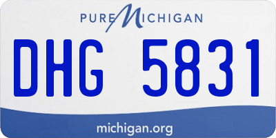 MI license plate DHG5831