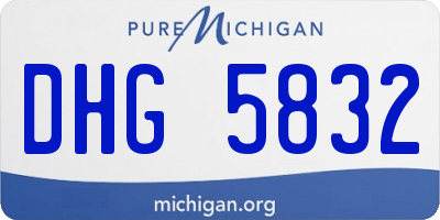 MI license plate DHG5832