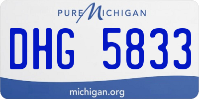 MI license plate DHG5833