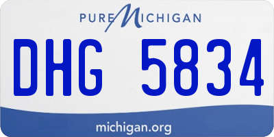 MI license plate DHG5834