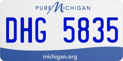 MI license plate DHG5835