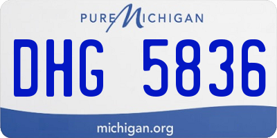 MI license plate DHG5836