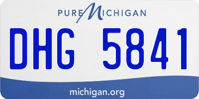 MI license plate DHG5841