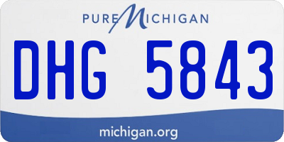 MI license plate DHG5843