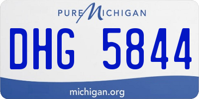 MI license plate DHG5844