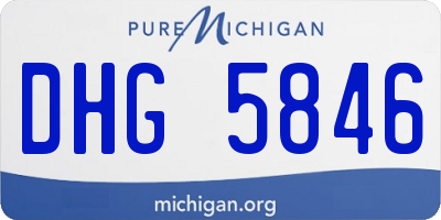 MI license plate DHG5846