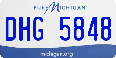 MI license plate DHG5848