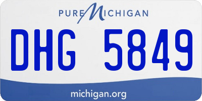 MI license plate DHG5849