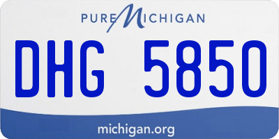 MI license plate DHG5850