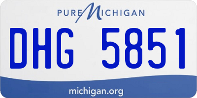 MI license plate DHG5851